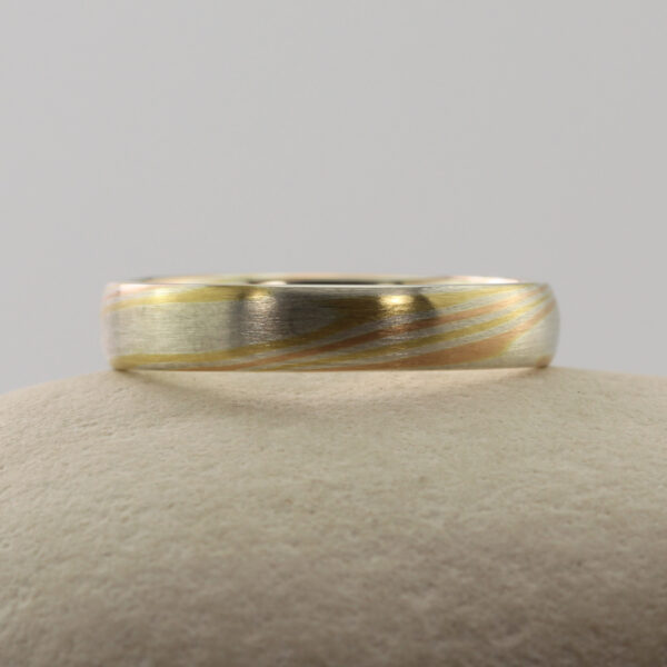 Ethical Mokume Gane Wedding Ring Ready to Wear