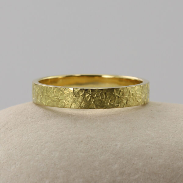 Ethical Ready to Wear Hammered Wedding Ring