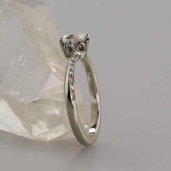 Ethical 18ct White Gold Pear Cut Diamond Ring
