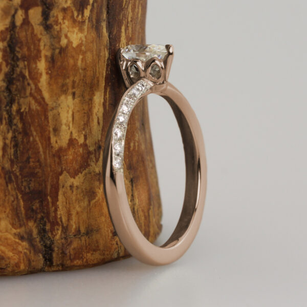 Ethical 18ct Rose Gold Pear Cut Diamond Ring