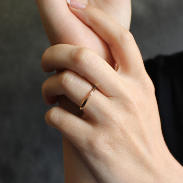 Sustainable 18ct Rose Gold Twist Wedding Ring