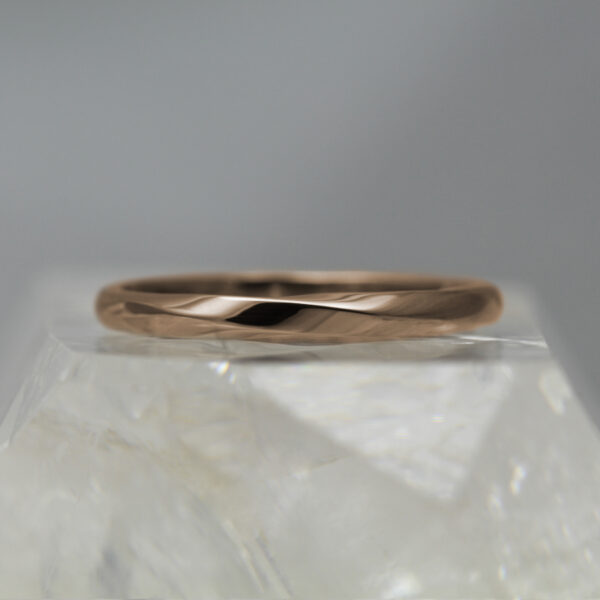 Ethical 18ct Rose Gold Twist Wedding Ring