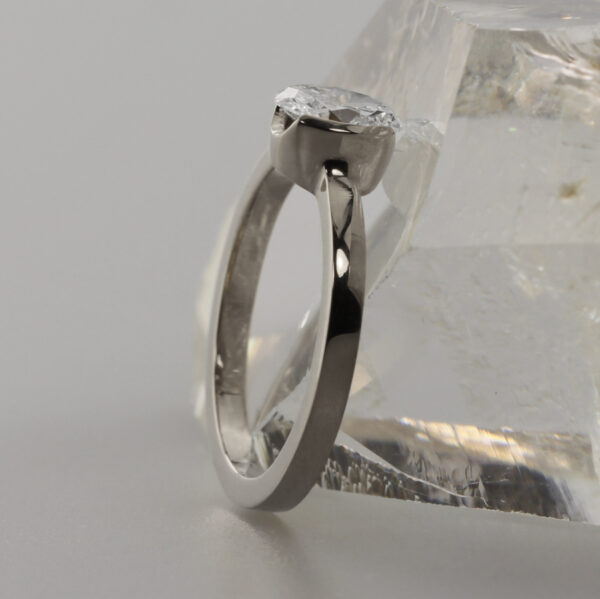 Eco Platinum Oval Solitaire Engagement Ring