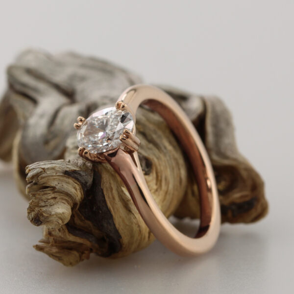 Ethical 18ct Rose Gold Oval Solitaire Engagement Ring