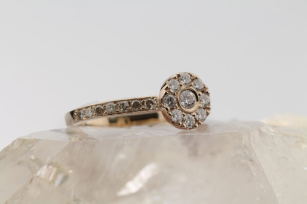 Handmade 18ct Rose Gold Wedfit Halo Engagement Ring