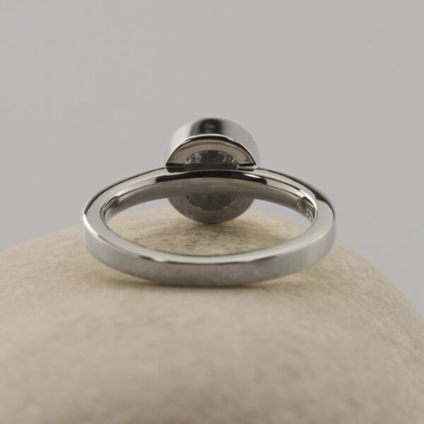 Handmade 950 Platinum Wedfit Engagement Ring