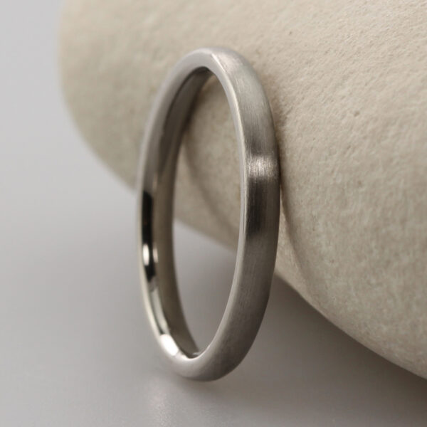 Made in Yorkshire 950 platinum Ring with a Matt Finish