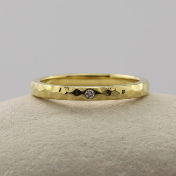 Recycled 18ct Gold and Diamond Wedding Ring