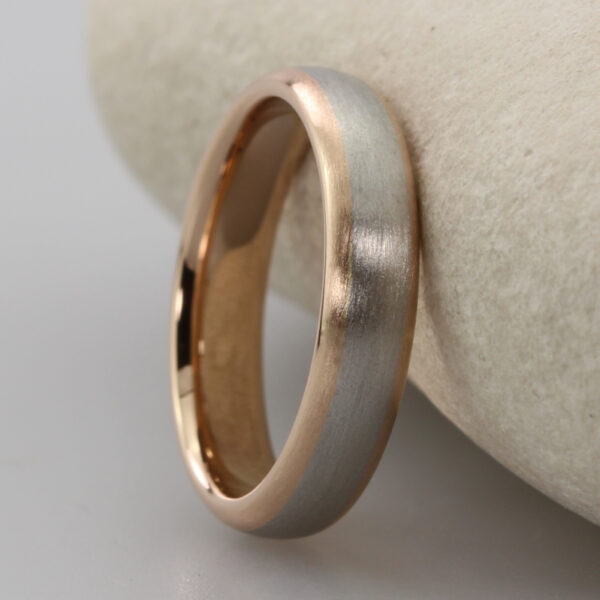 Ethical Ready To Wear Rose Gold and Platinum Wedding Ring