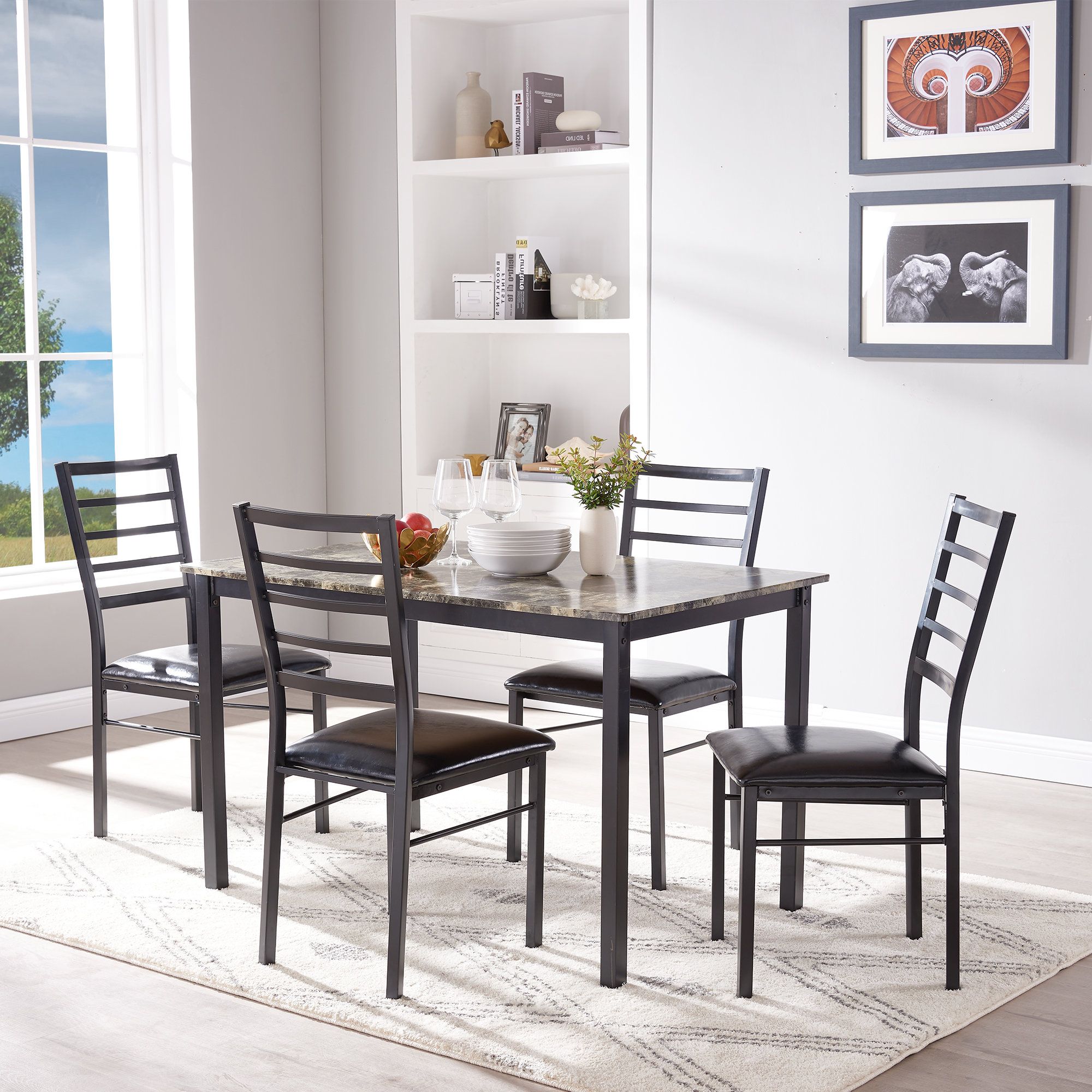 Featured Photo of Mukai 5 Piece Dining Sets