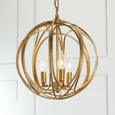 Featured Photo of Antique Gold Three Light Chandeliers