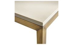 Parsons Grey Solid Surface Top & Brass Base 48x16 Console Tables