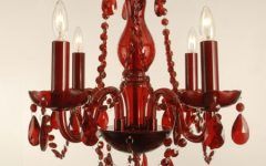 Small Red Chandelier