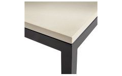 Parsons Grey Solid Surface Top & Dark Steel Base 48x16 Console Tables