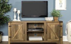 Woven Paths Barn Door Tv Stands in Multiple Finishes