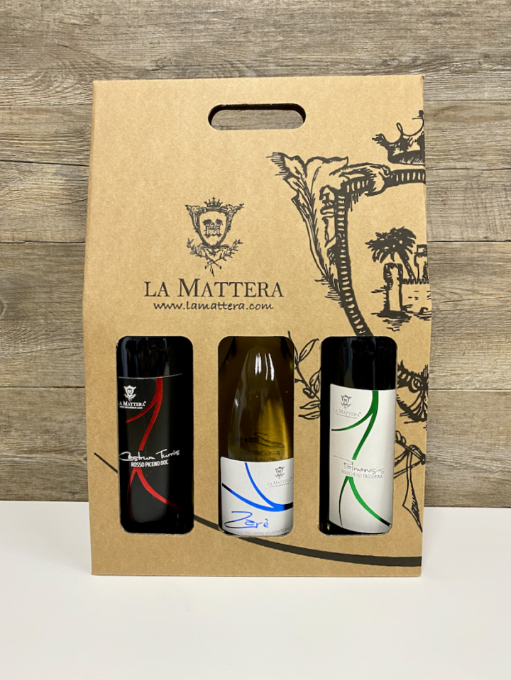 Olio Extra Vergine, Frantoio, Vini Marchigiani, Miele - confezioni regalo lamattera 2021 2