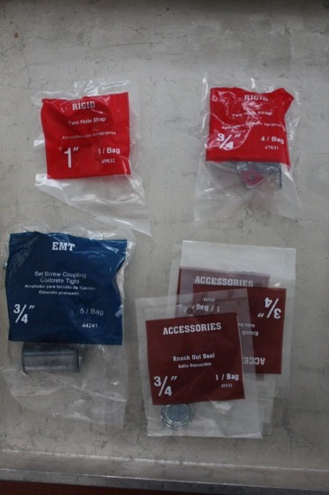 Supplies for DIY conduit curtain rod