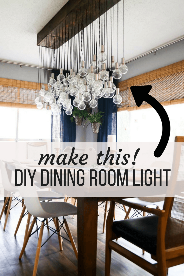 Diy Multi Bulb Dining Room Chandelier Love Renovations - Diy Hanging Light Bulb Chandelier