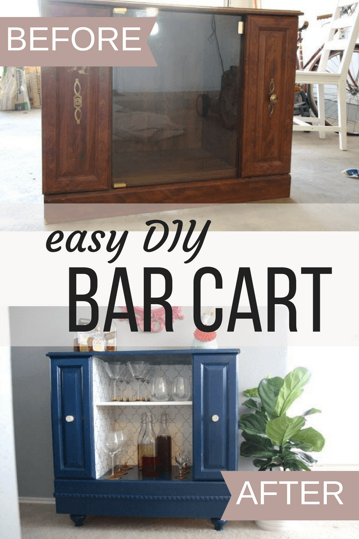 how to make an easy DIY bar cart