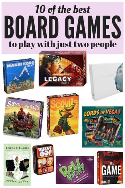 A list of ten unique, engaging, and incredibly fun games that can be played with just two people! Perfect for stay-at-home date nights!