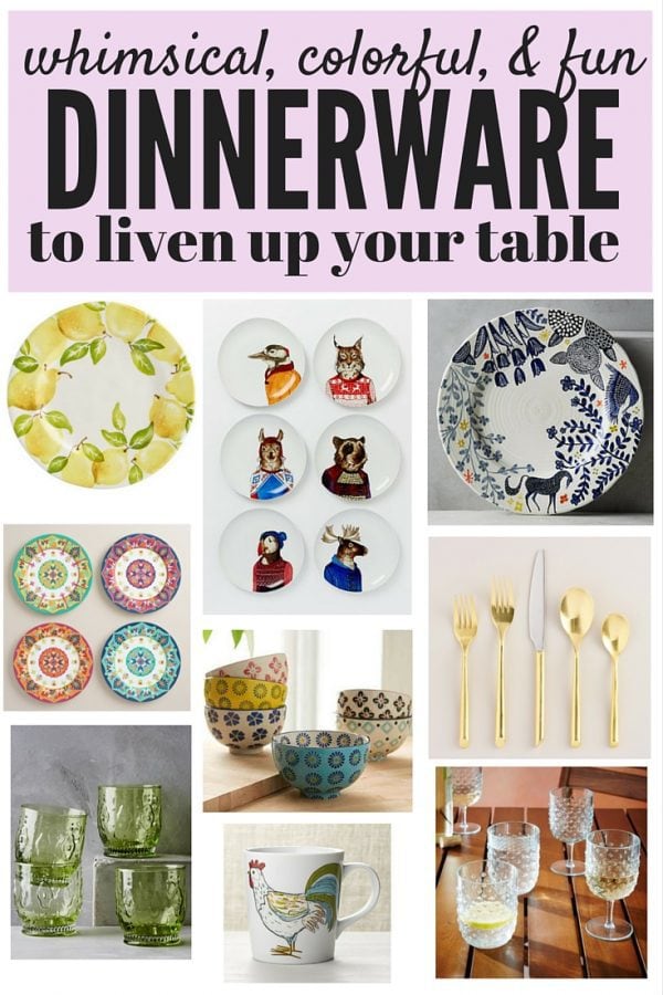 Looking for some fun and unique dinnerware to make your table a little brighter and more fun? This post has 9 great options that are whimsical, adorable, and affordable! 