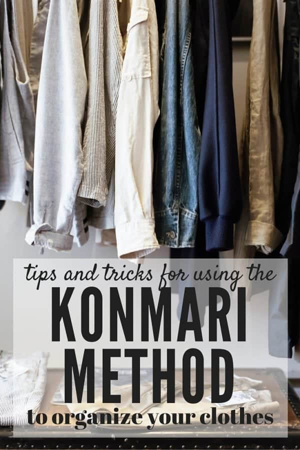 Do you find that you struggle to keep your home clean and organized? Are you always decluttering, only to start over again a few months later? Then maybe the KonMari method is for you! This post will show you how to use the tips and tricks from The Life-Changing Magic of Tidying Up to get your clothing clean and organized, once and for all! There's even a free printable checklist for the entire KonMari method, so you can be sure you don't miss a thing! 