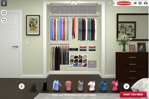 Designing a master bedroom closet with Rubbermaid