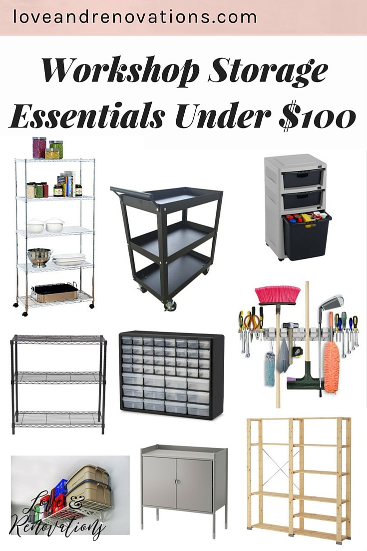 My workshop is in need of some SERIOUS organization help! These organization systems are all under $100 and are perfect for keeping your tools and hardware totally organized. #5 is one of the best tools ever for organizing little pieces! 