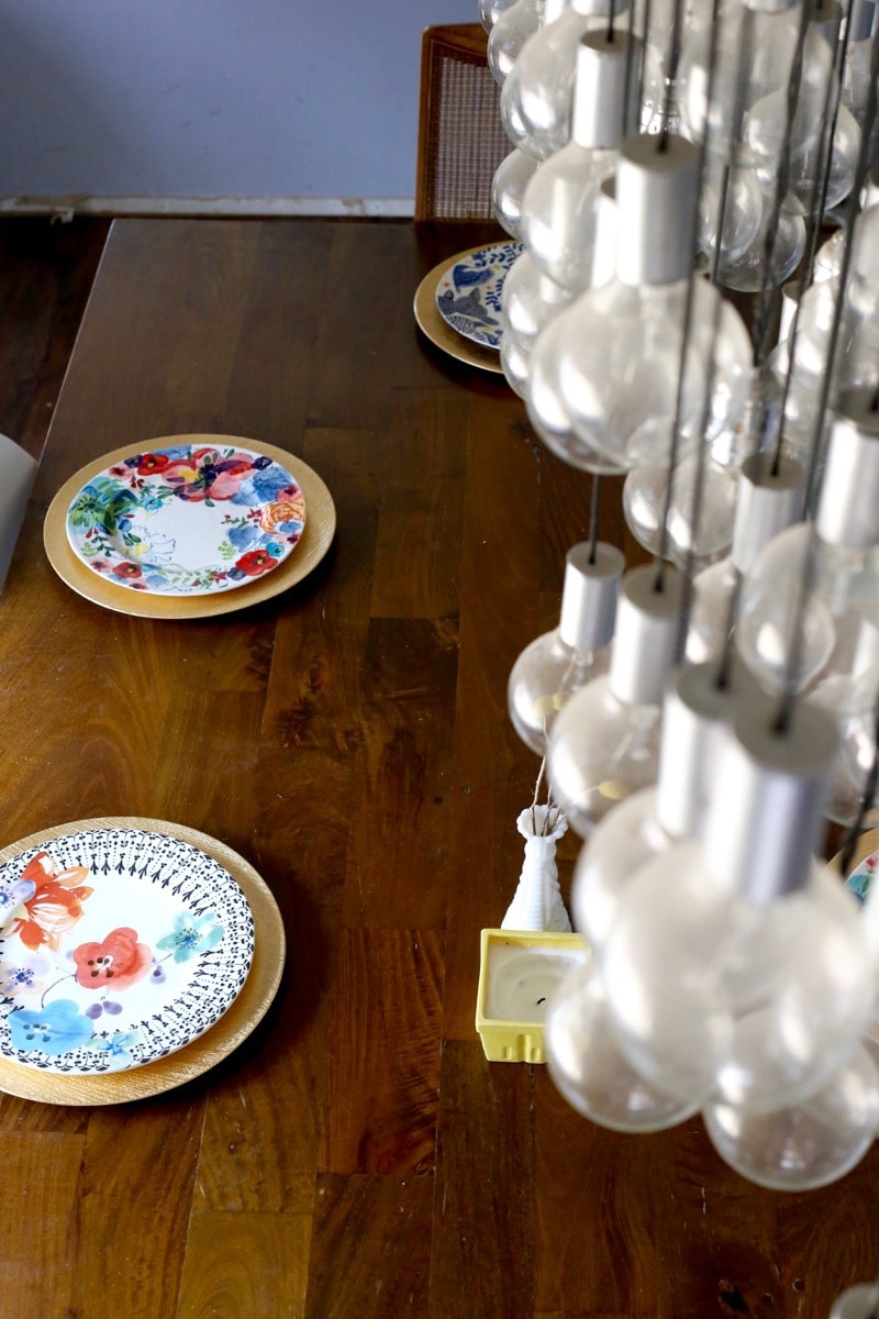 Table set with Anthropologie plates