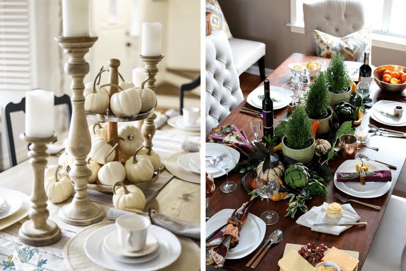 There are so many awesome tablescape ideas for Thanksgiving here! If you're stuck on how to set your table for Thanksgiving this year, this is the post for you! 