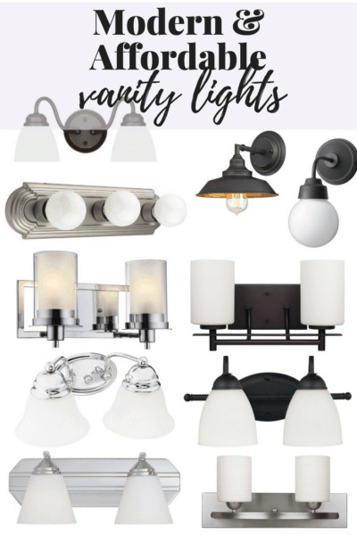 If you're looking for a modern, affordable, and gorgeous option for vanity lighting in your bathroom this post has you covered!
