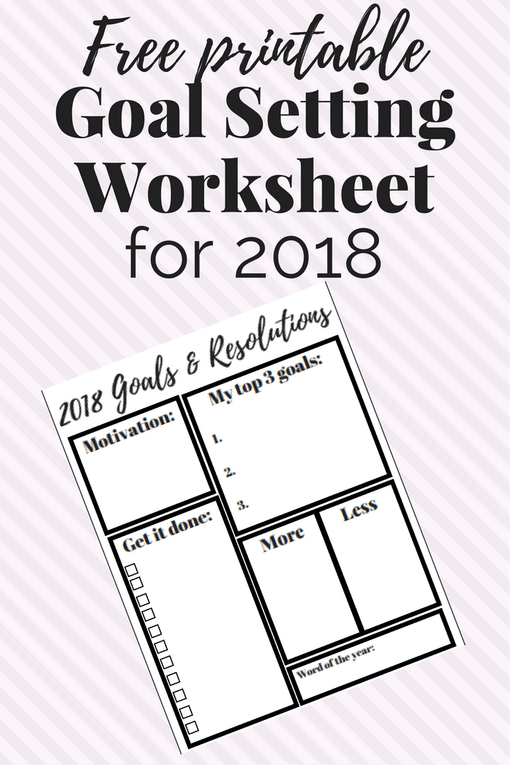 free new year goal setting worksheet