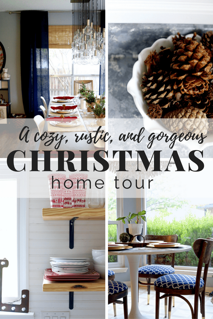 A cozy, rustic glam home tour to inspire you this Christmas season. This home is decorated with lots of simple, rustic elements and a lot of sparkle! This 2016 Christmas home tour is absolutely gorgeous and stuffed full of great decorating ideas.