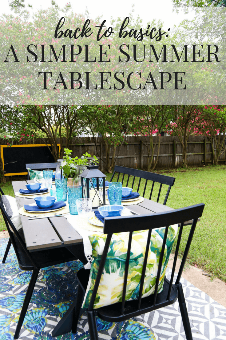 Quick tips, tricks, and ideas for a summer tablescape from 7 different blogs. Great inspiration for a beautiful table setting for your home this summer.
