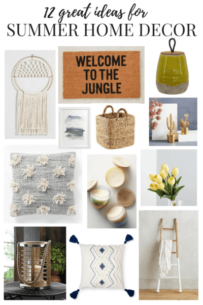 A roundup of summer home decor ideas - affordable, bright, and colorful decorations for your home this summer.