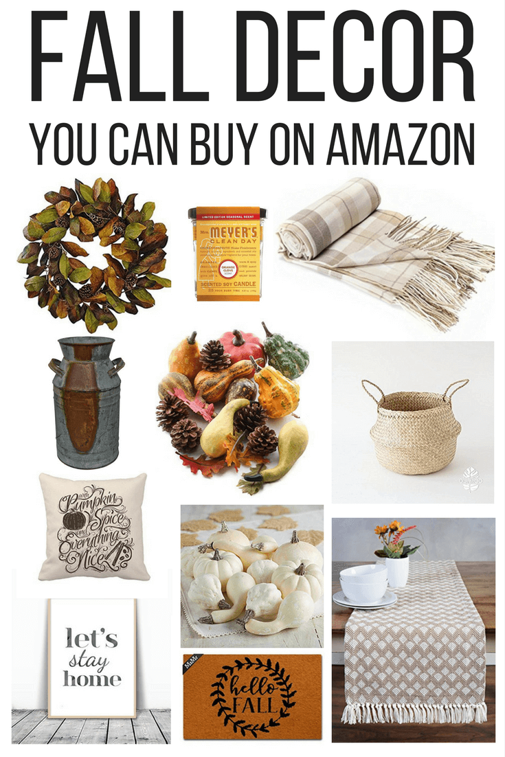 There is a ton of gorgeous, rustic fall decor on Amazon. It's beautiful and affordable, and it can be at your door in just a couple of days! 