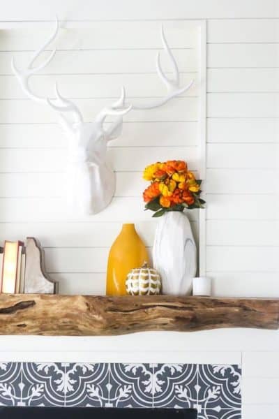How to build a DIY wood mantel from an old tree