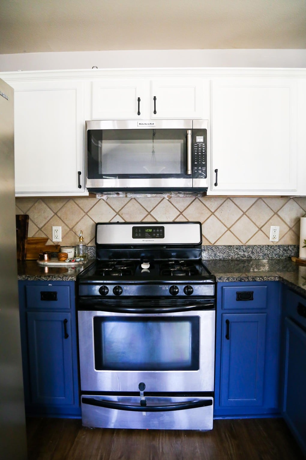 Our DIY Blue & White Kitchen Cabinets - Love & Renovations