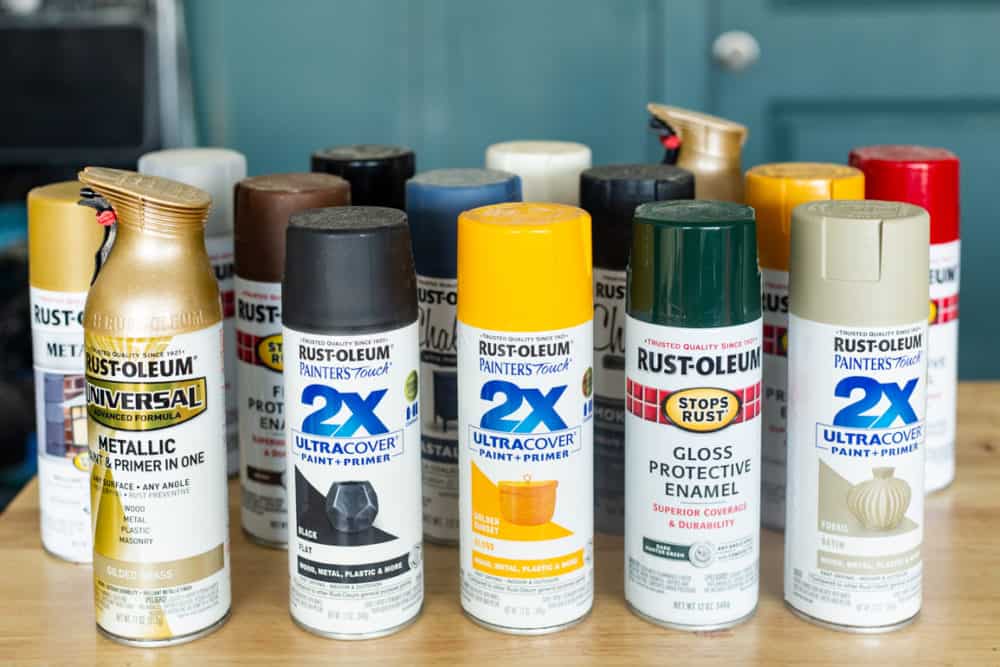 Collection of Rust-Oleum spray paint