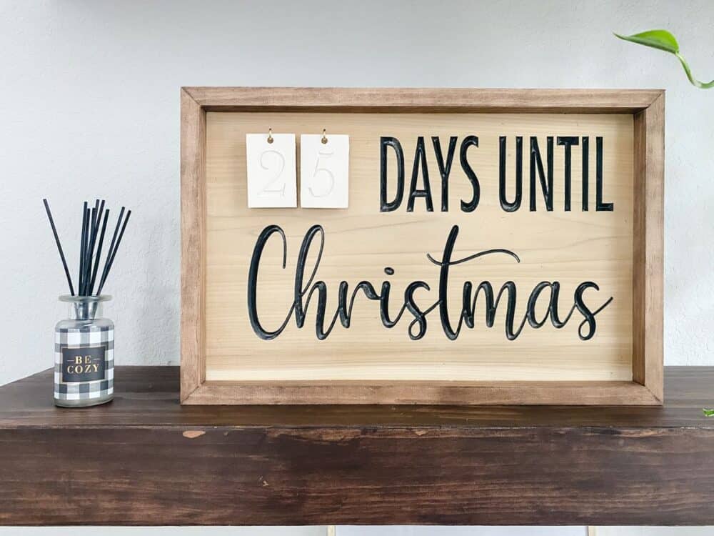 A wood Christmas countdown 