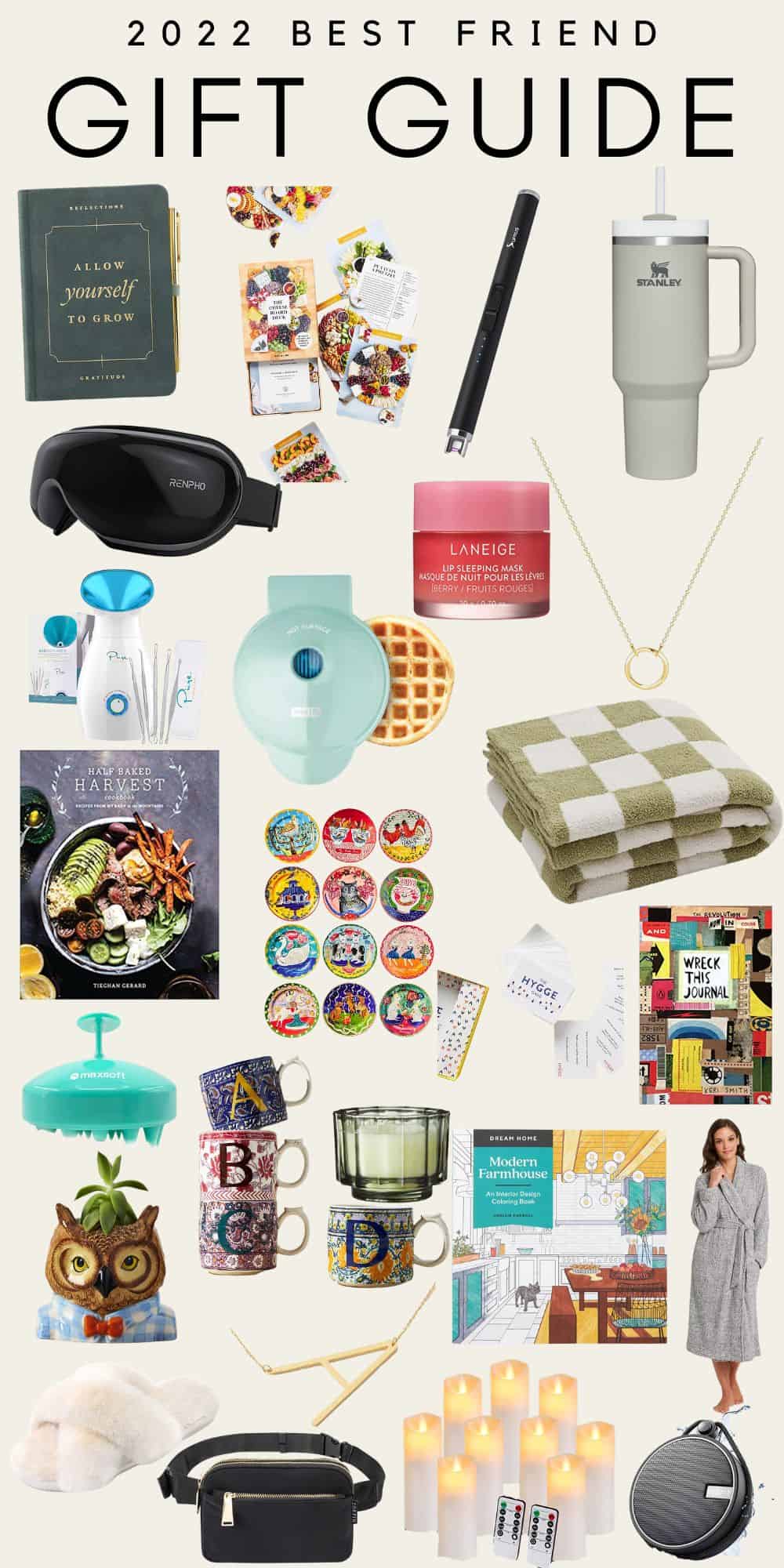 collage of gift ideas for your best friend 