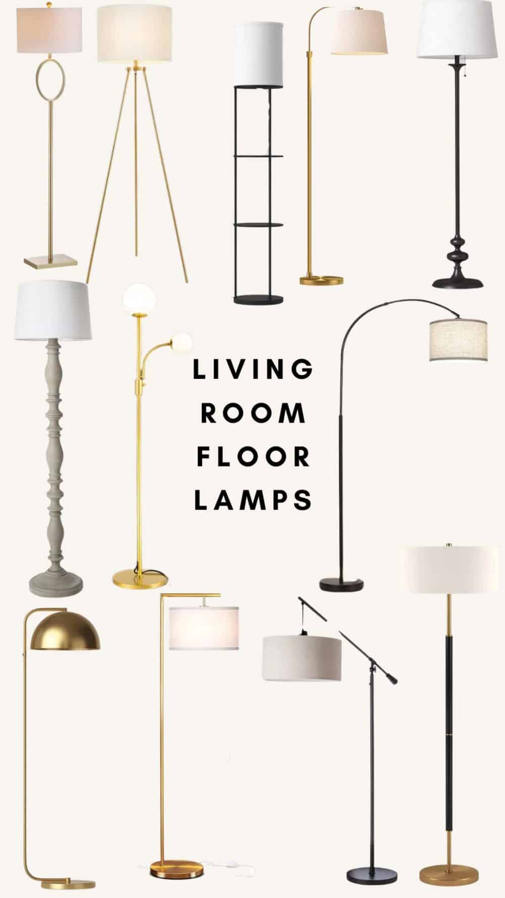 collage of floor lamps for the living room 