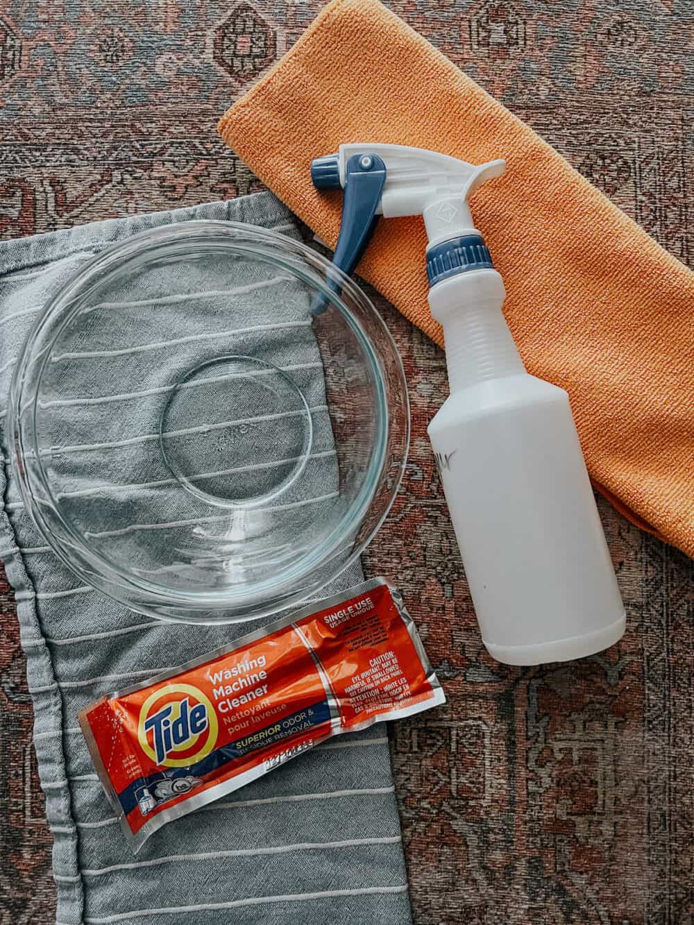 Supplies needed to clean a front-load washer 