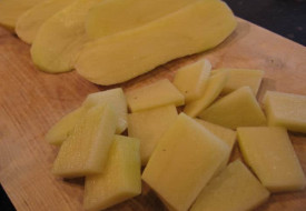 Cut Potatoes Into 1 inch Squares