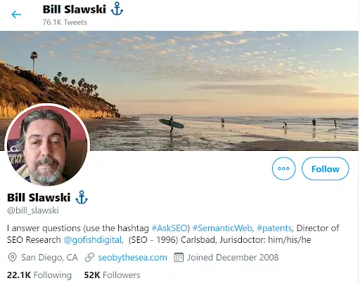 Bill Slawski Twitter