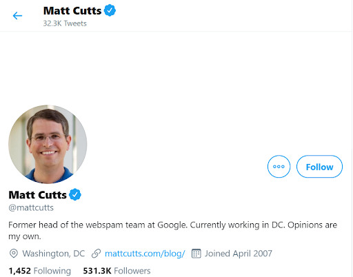 Matt Cutts Google Twitter