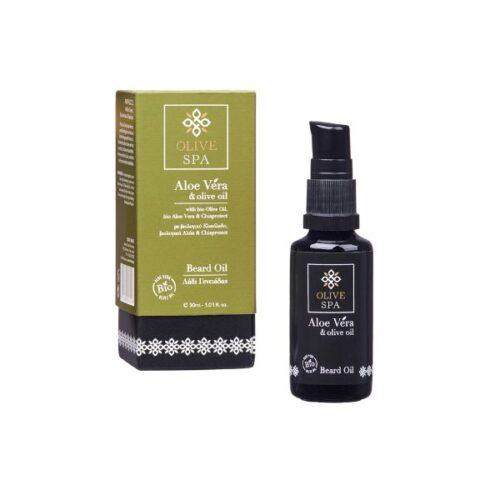 Olio da barba con olio d'oliva e aloe vera biologici - 30ml