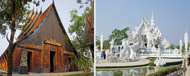 La-Casa-negra-y-el-Templo-blanco-de-Chiang-Rai