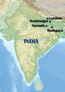 Mapa-de-los-4-lugares-sagrados-del-budismo-en-India-y-Nepal