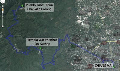 Haz clic par a ampliar el Mapa-ruta-por-Chiang-Mai